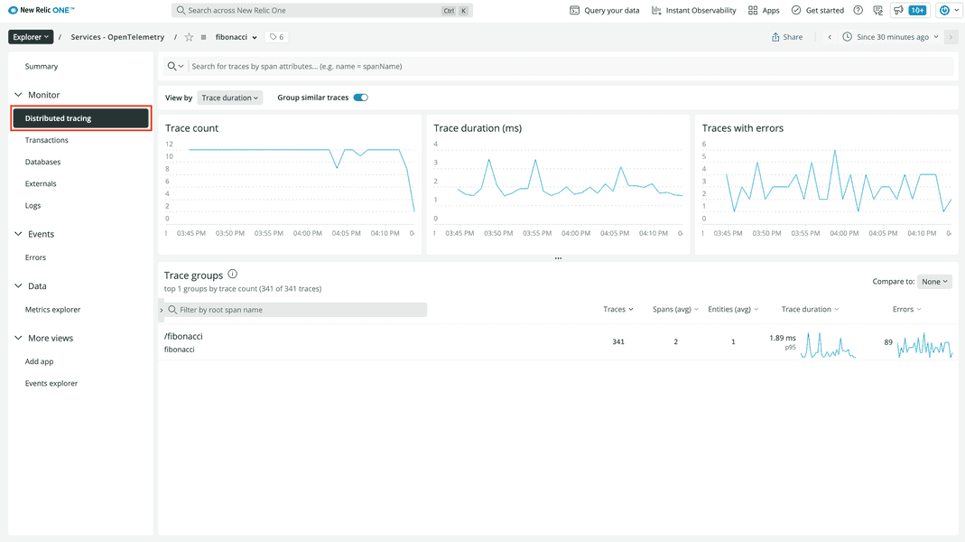 Distributed tracing